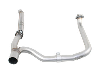 Jeep Wrangler JK 2012-2018 V6-3.6L 4D Twisted Steel Loop Delete Down-Pipe & Y-Pipe 2" to 2.5" Aluminized Steel Exhaust S
