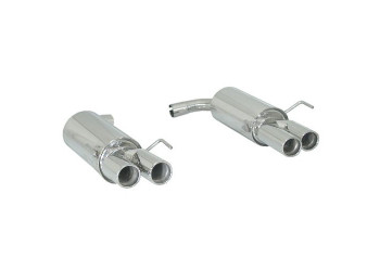 Alfa Romeo Brera/Spider Stainless steel rear silencer left/right each with round tail pipe 2x76mm staggered