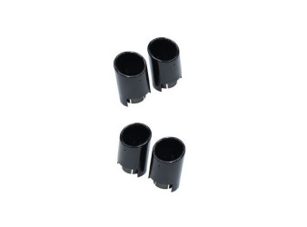 Tailpipes 4x100mm round/slash cut/rolled in w/ perf. insert gblk