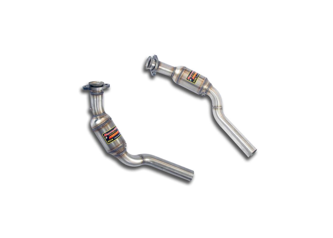 03-06 Jaguar X100 XKR 4.2L S/C Left & Right Exhaust Downpipe Set 3W835E212BD OEM main image 1