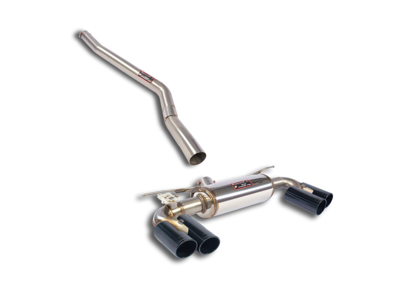 Best Exhaust Reviews for Supersprint BMW F87 M2 catback valve system quad 80mm black tips loud