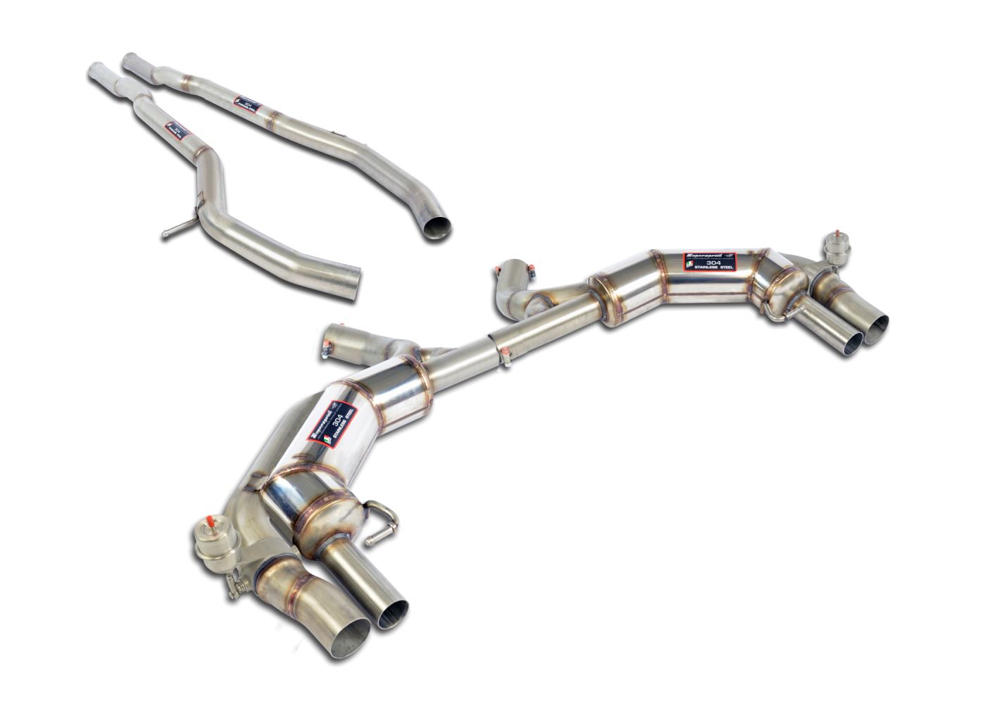 Best Exhaust Supersprint Mercedes Benz A217 C217 S500 S550 Catback Exhaust with valves 723213