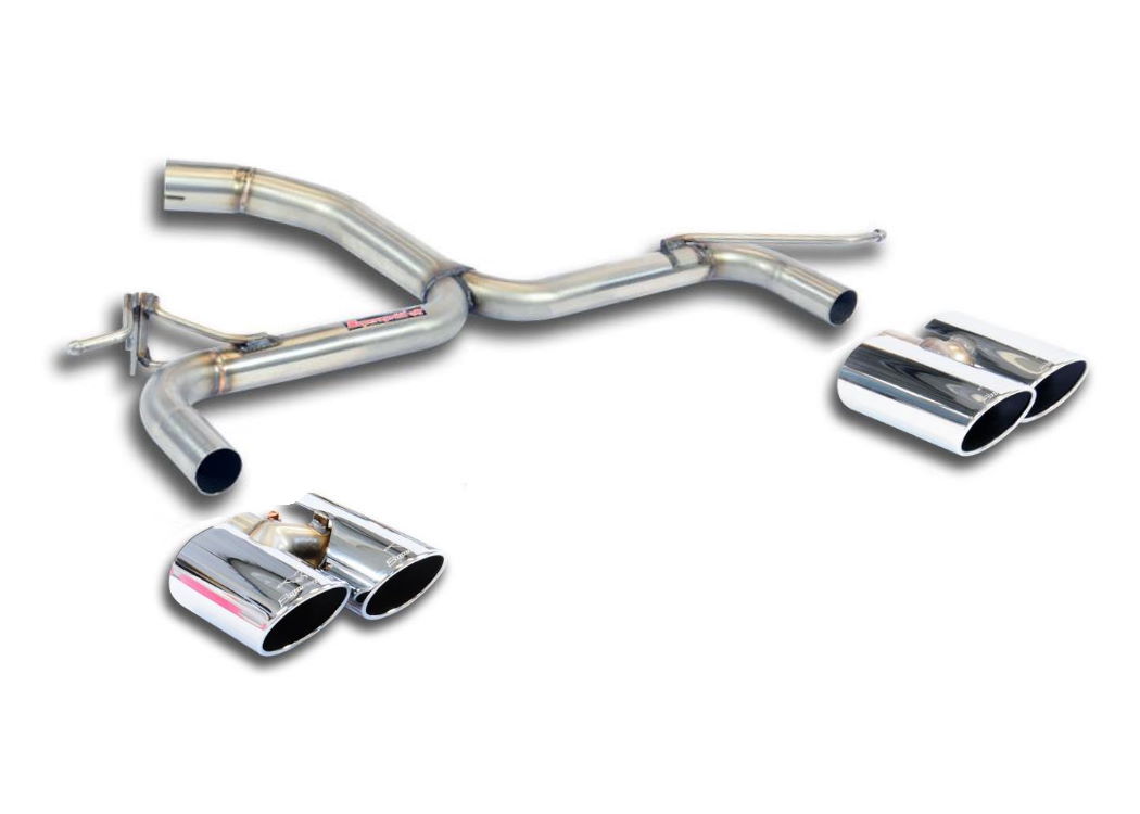 Best Exhaust Supersprint Audi Q2 split rear mufflerdelete kit with