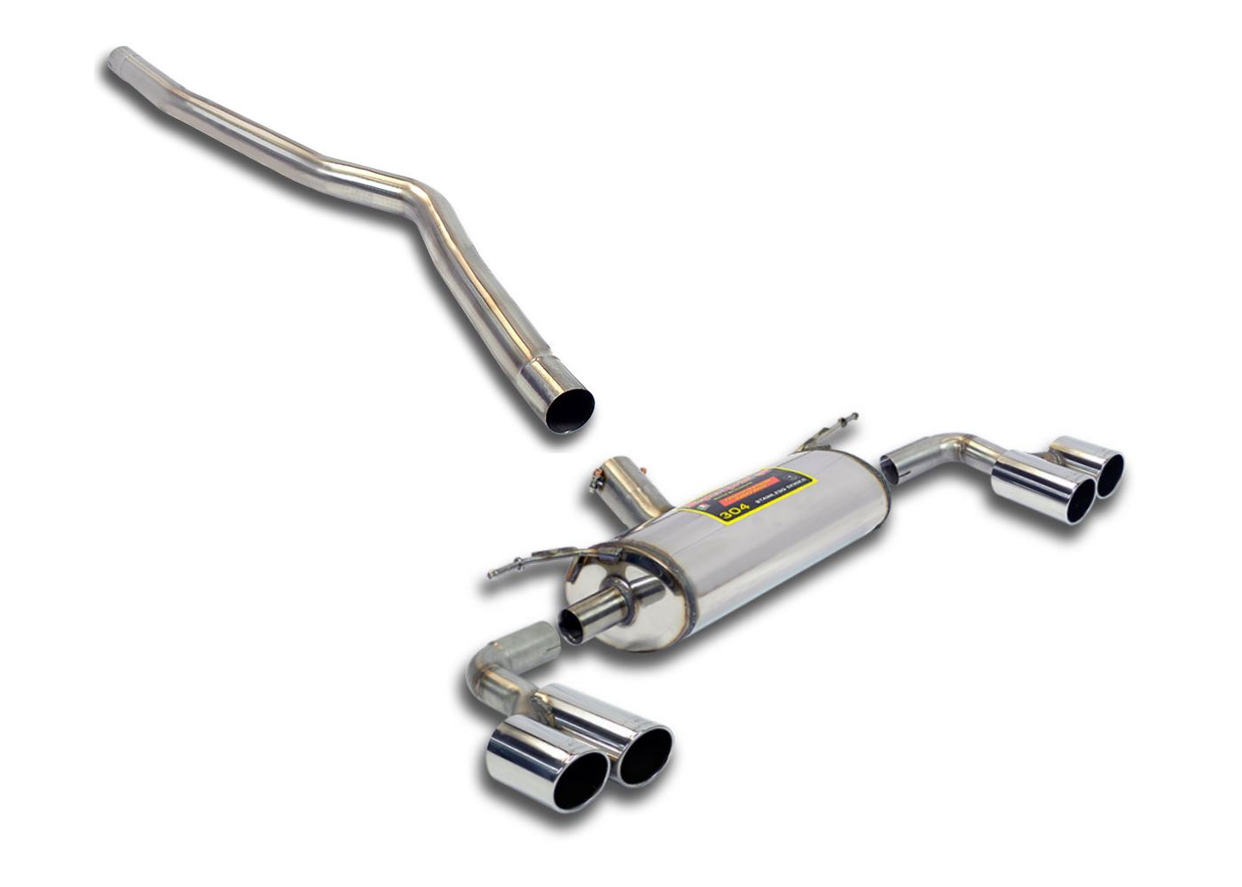Best Exhaust - Supersprint BMW F22 228i N20 catback quad tips loud ...