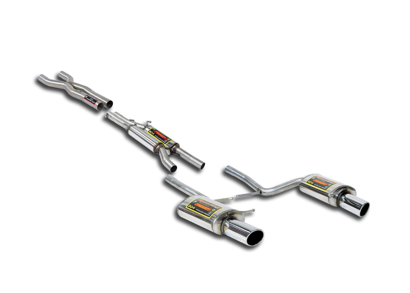 Best Exhaust - Supersprint Audi S4 B6 4.2i V8 Cat-Back with round tips