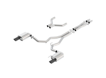 Ford Mustang GT 2015-2017 Cat-Back Exhaust System S-Type 3-inch Black Chrome
