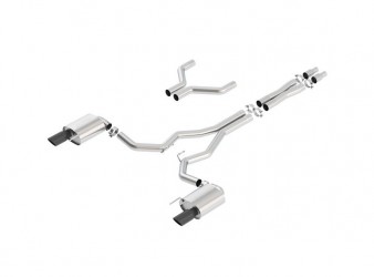 Ford Mustang GT 2015-2017 Cat-Back Exhaust System S-Type 3-inch Black Chrome Ford Mustang GT 2015-2017 Cat-Back Exhaust System S-Type 3-inch Black Chrome