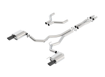 Ford Mustang GT 2015-2017 Cat-Back Exhaust System ATAK 3-inch Black Chrome