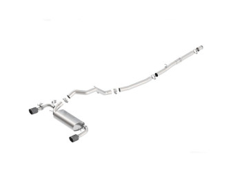 Ford Focus RS mk3 Cat-Back Exhaust System ATAK with carbon fibre black tips