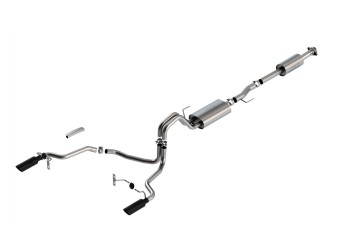 Ford F-150 2.7/3.5 V6 2021-on Cat-Back Exhaust System Touring Black Chrome Ford F-150 2.7/3.5 V6 2021-on Cat-Back Exhaust System Touring Black Chrome