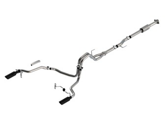 Ford F-150 2.7/3.5 V6 2021-on Cat-Back Exhaust System ATAK Black Chrome Ford F-150 2.7/3.5 V6 2021-on Cat-Back Exhaust System ATAK Black Chrome