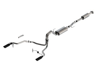 Ford F-150 5.0L 2021-on Cat-Back Exhaust System Touring Black Chrome Ford F-150 5.0L 2021-on Cat-Back Exhaust System Touring Black Chrome