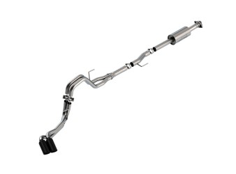 Ford F-150 2.7/3.5 V6 2021-on Cat-Back Exhaust System S-Type Side Exit Black Chrome Ford F-150 2.7/3.5 V6 2021-on Cat-Back Exhaust System S-Type Side Exit Black Chrome
