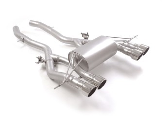BMW M3 M4 G8x incl Competition Rear Silencer w/ valves and quad round Sport Line Polished tailpipes BMW M3 M4 G8x incl Competition Rear Silencer w/ valves and quad round Sport Line Polished tailpipes