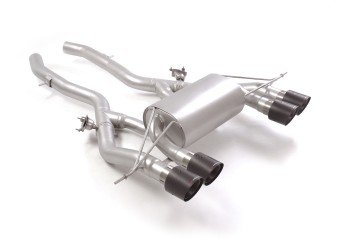 BMW M3 M4 G8x incl Competition Rear Silencer w/ valves and quad round Carbon Shot tailpipes BMW M3 M4 G8x incl Competition Rear Silencer w/ valves and quad round Carbon Shot tailpipes