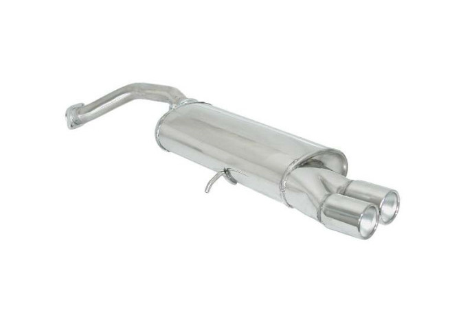 Alfa Romeo 166 Stainless steel rear silencer with round tailpipe 2x80 mm