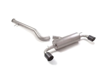 Stainless steel Cat-Back left/right each w/ round 100mm Carbon Shot tips to suit Toyota Yaris GR-Four 1.6 Stainless steel Cat-Back left/right each w/ round 100mm Carbon Shot tips to suit Toyota Yaris GR-Four 1.6