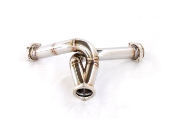 Ferrari F355 2.7 Secondary Cat Delete Pipes - Spiral Style Ferrari F355 2.7 Secondary Cat Delete Pipes - Spiral Style
