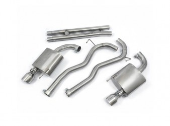Ford Mustang GT 5.0 V8 Fastback (15-18) Cat Back System - 4" Inverted Slash Cut Ceramic Coated Tailpipes Ford Mustang GT 5.0 V8 Fastback (15-18) Cat Back System - 4" Inverted Slash Cut Ceramic Coated Tailpipes