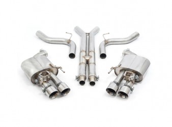 Ford Mustang 5.0 GT Fastback Facelift (18>) Cat Back System (Valved) - 4" Inverted Slash Cut Blackout Tailpipes Ford Mustang 5.0 GT Fastback Facelift (18>) Cat Back System (Valved) - 4" Inverted Slash Cut Blackout Tailpipes